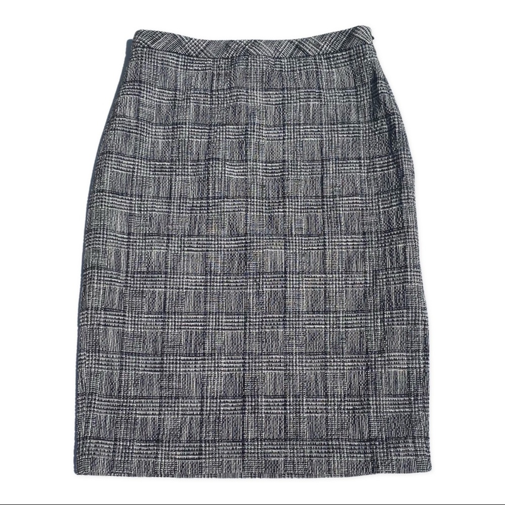 Banana Republic Woven Plaid Knee Skirt Size 6
